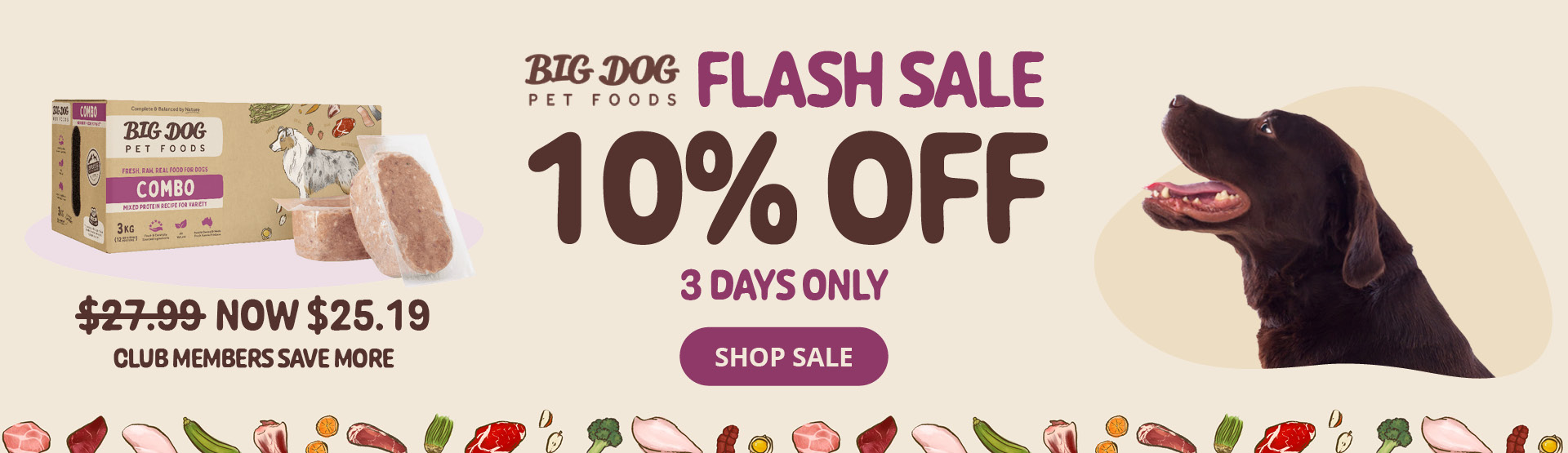 Big dog flash sale 10% off